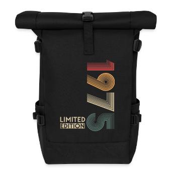 1975 Jahrgang Limited Edition - Rolltop Rucksack - Schwarz - Vorne