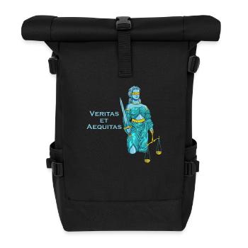 Veritas et Aequitas - Goddess Justitia - Roll Top Backpack - black - Front