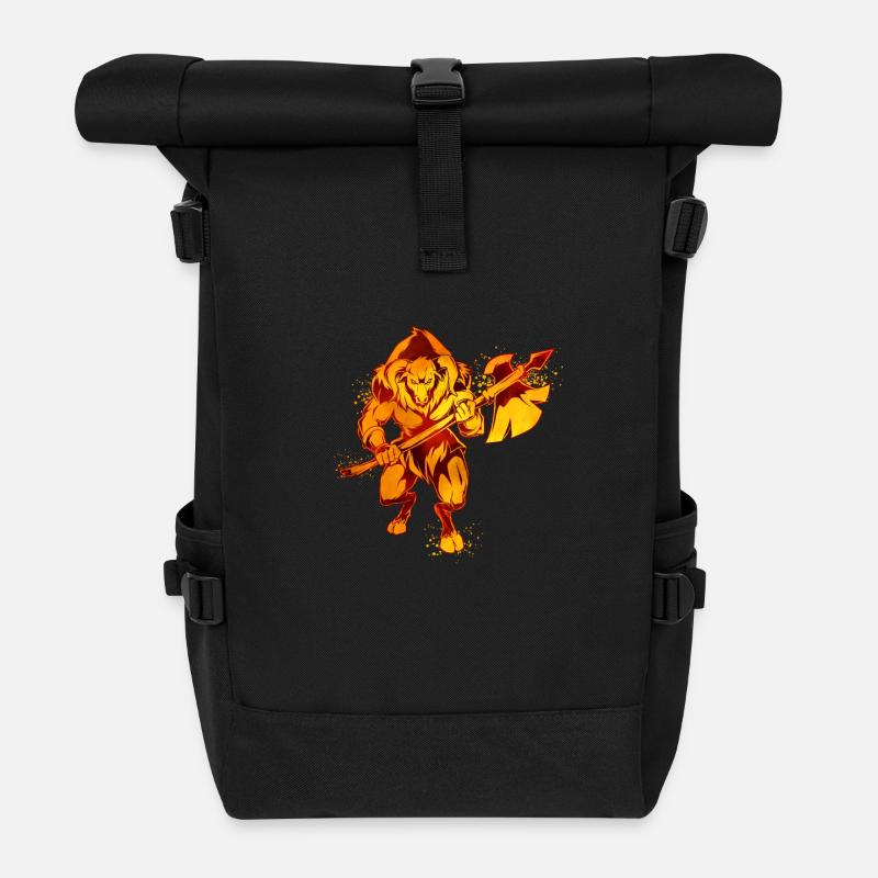 Greek mythology - Minotaur - Roll Top Backpack - black