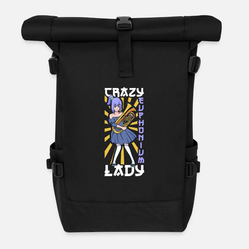 Verrückte Euphonium Lady - Euphonium - Rolltop Rucksack - Schwarz