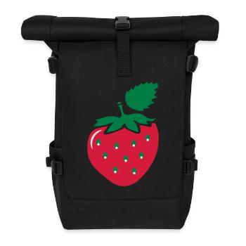La Fraise - Sac à dos roll top - noir - Devant