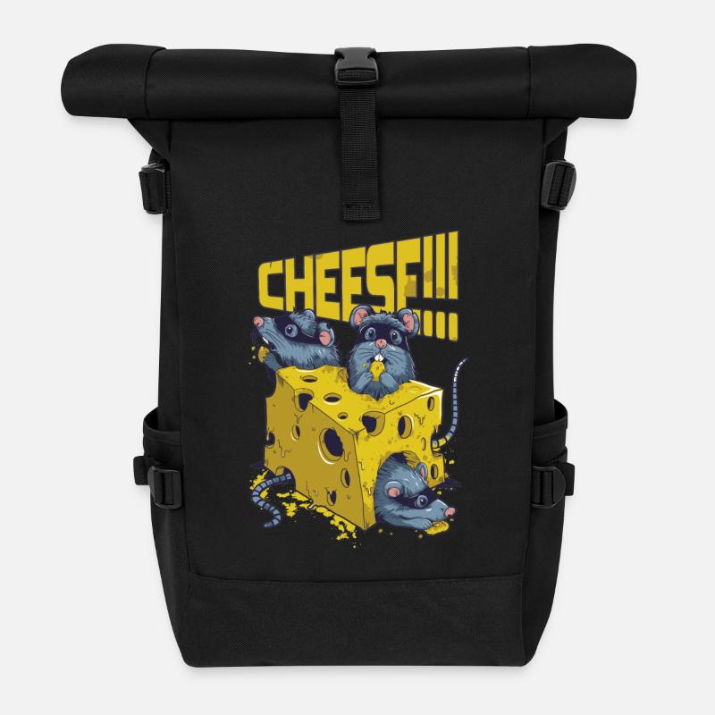 SAY CHEESE!! - Rolltop Rucksack - Schwarz
