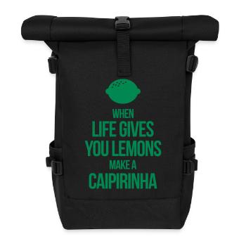 when life gives you lemons make a caipirinha - Rolltop Rucksack - Schwarz - Vorne