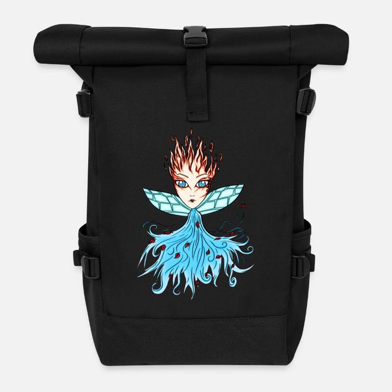 Fire-fe Winds - Roll Top Backpack - black