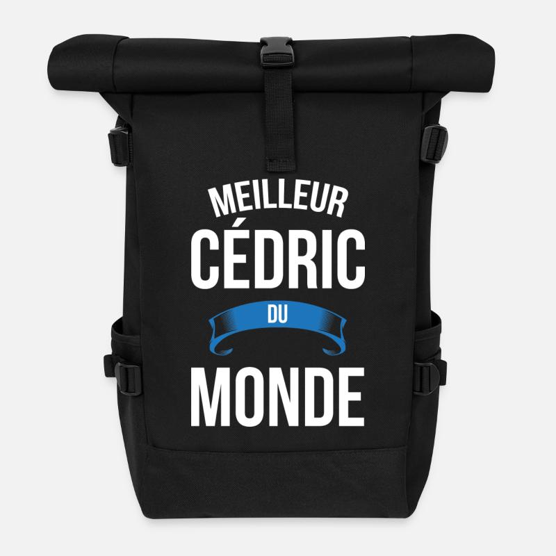 Meilleur Cédric du monde homme - Sac à dos roll top - noir