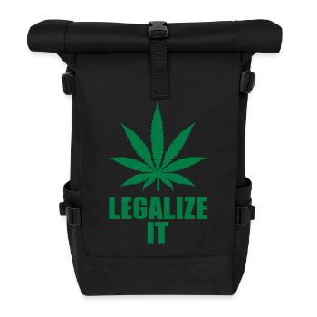 Marihuana - Rolltop Rucksack - Schwarz - Vorne