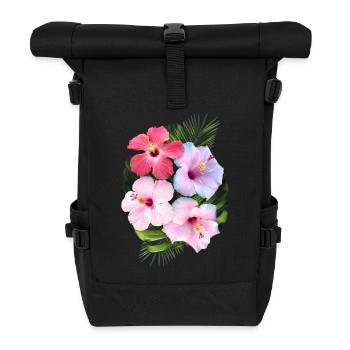 Flowers - Roll Top Backpack - black - Front