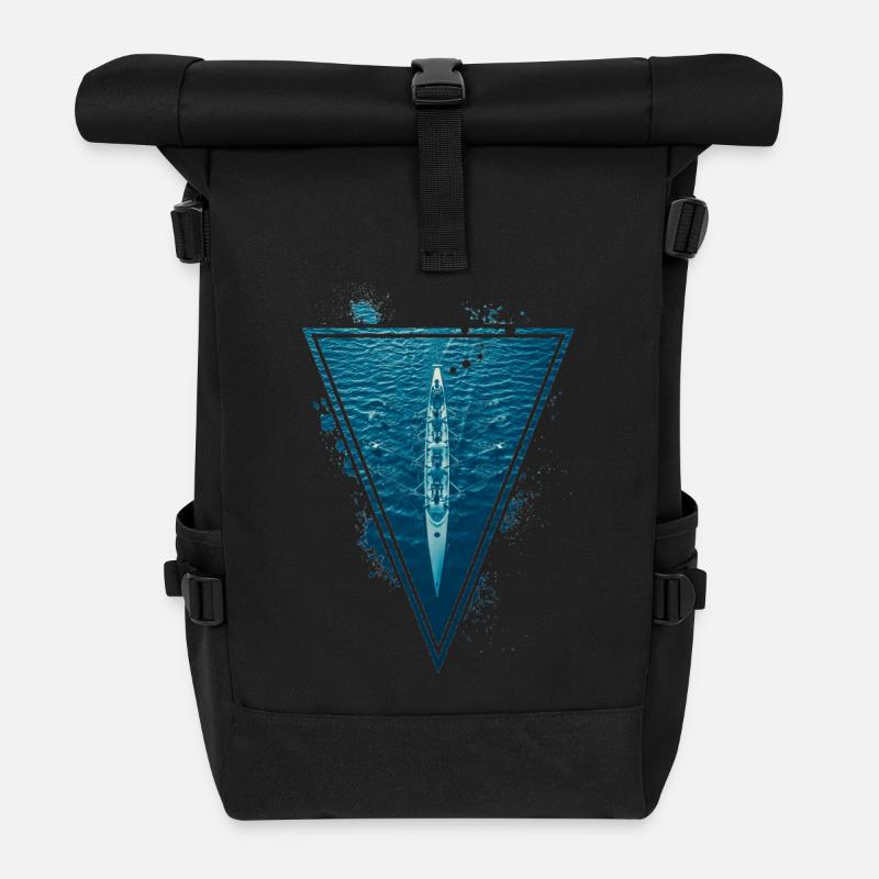 Rudern - Rolltop Rucksack - Schwarz
