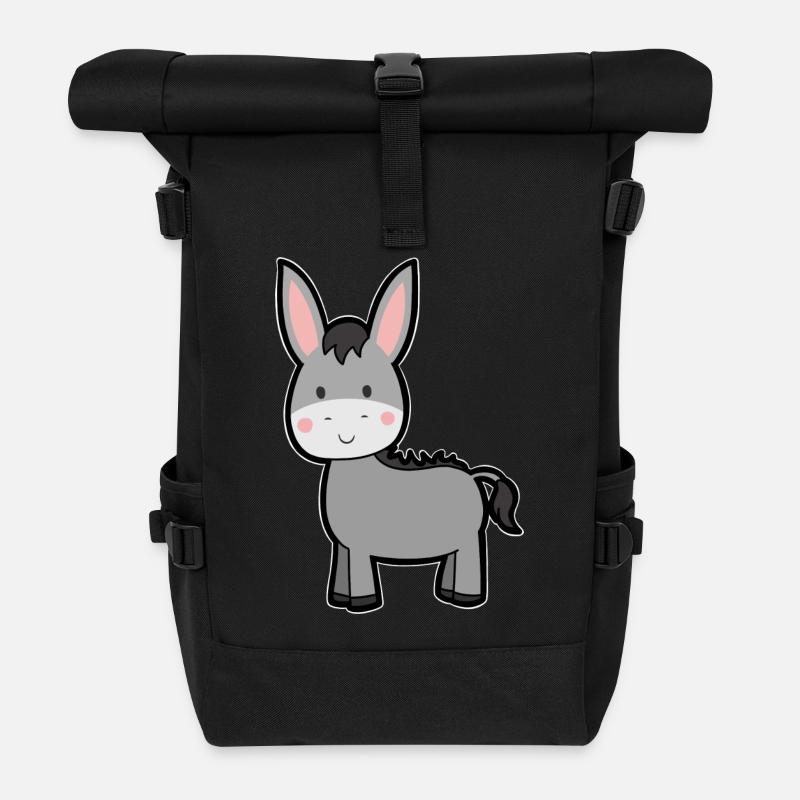 Esel - Rolltop Rucksack - Schwarz