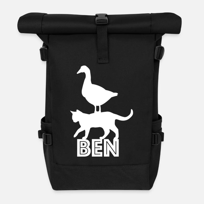 Oca Gato Ben - Rolltop Rucksack - Schwarz