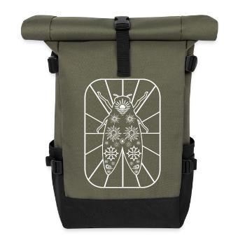 CICADA - Roll Top Backpack - olive/black - Front