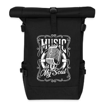 Music is My Soul - Roll Top Backpack - black - Front