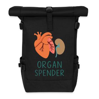 Organ Spender - Rolltop Rucksack - Schwarz - Vorne