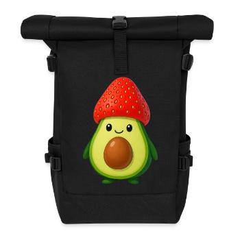 Drôle d’avocat fraise chapeau Fruity Fun - Sac à dos roll top - noir - Devant
