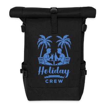 Beach holiday with friends Holiday Crew - Roll Top Backpack - black - Front