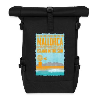 Mallorca island in the sunshine - Roll Top Backpack - black - Front