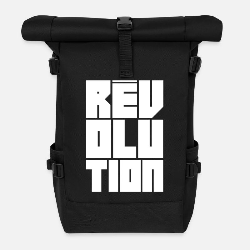 Rêv'olution - Sac à dos roll top - noir