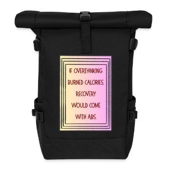 Si trop réfléchir brûle des calories Citation amusante - Sac à dos roll top - noir - Devant