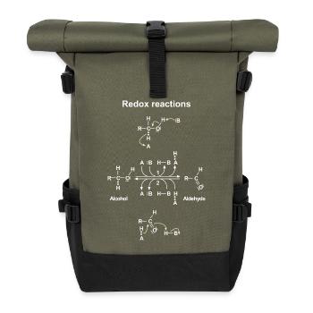 Redox réaction d'oxydoréduction - Sac à dos roll top - olive/noir - Devant