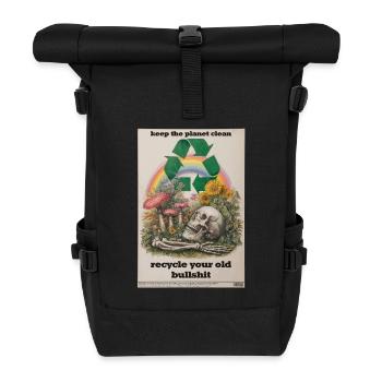 Recyclez-le ! - Sac à dos roll top - noir - Devant