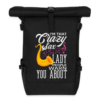 Saxofon - Rolltop Rucksack - Schwarz - Vorne