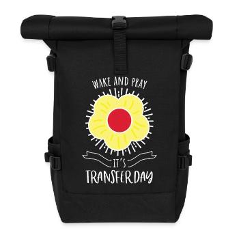 Wake and Pray IVF Transfer Day - Roll Top Backpack - black - Front