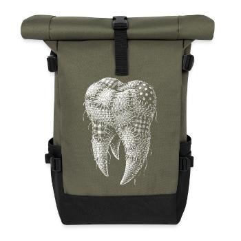 Tooth - Roll Top Backpack - olive/black - Front