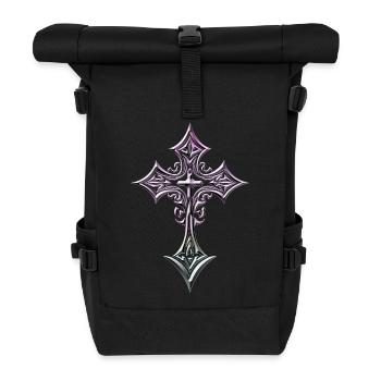 Prismatic Celtic Cross - Roll Top Backpack - black - Front