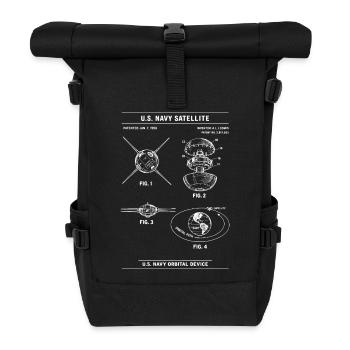 Schéma du plan des satellites de la Marine - Sac à dos roll top - noir - Devant