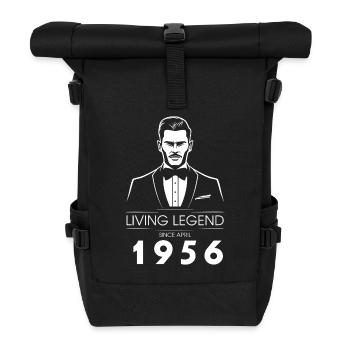 70th Birthday Living Legend (GENT) since 04/1956 - Roll Top Backpack - black - Front