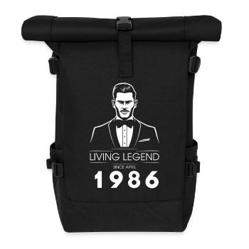 40th Birthday Living Legend (GENT) since 04/1986 - Roll Top Backpack - black - Front