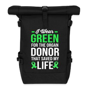 Organspende Transplantation Nierenspender - Rolltop Rucksack - Schwarz - Vorne
