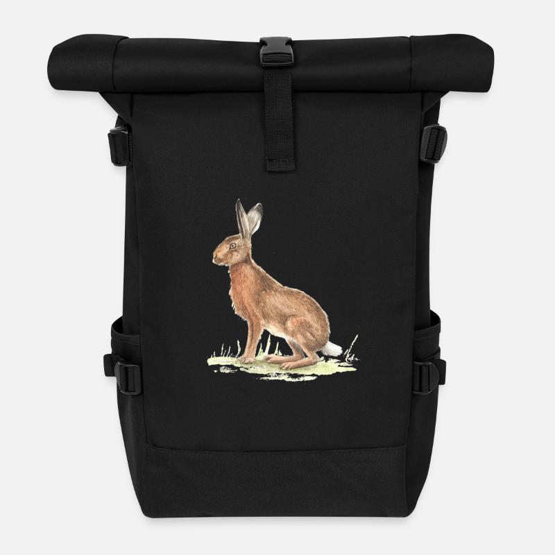 Hase - Rolltop Rucksack - Schwarz