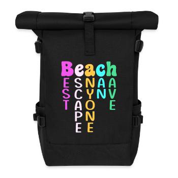 Kreuzfahrtschiff Kreuzfahrt - Rolltop Rucksack - Schwarz - Vorne