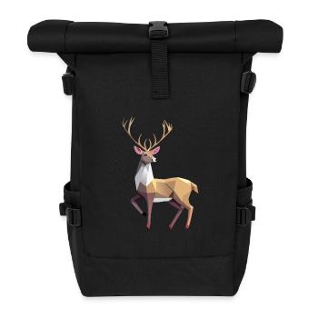 Rentier, Reindeer, Elch, Weihnachten, Magie - Rolltop Rucksack - Schwarz - Vorne