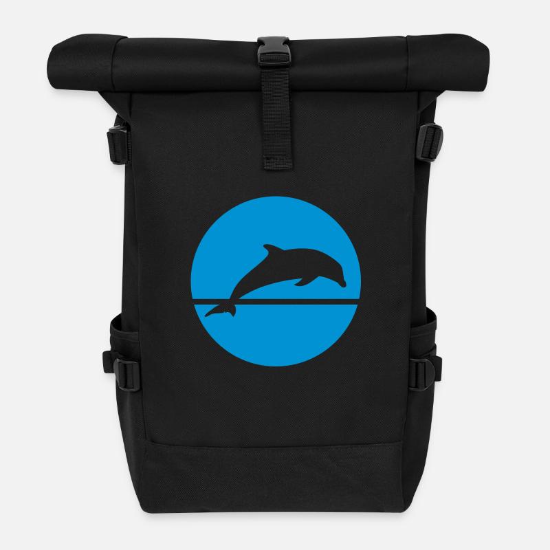 Delfin - Rolltop Rucksack - Schwarz