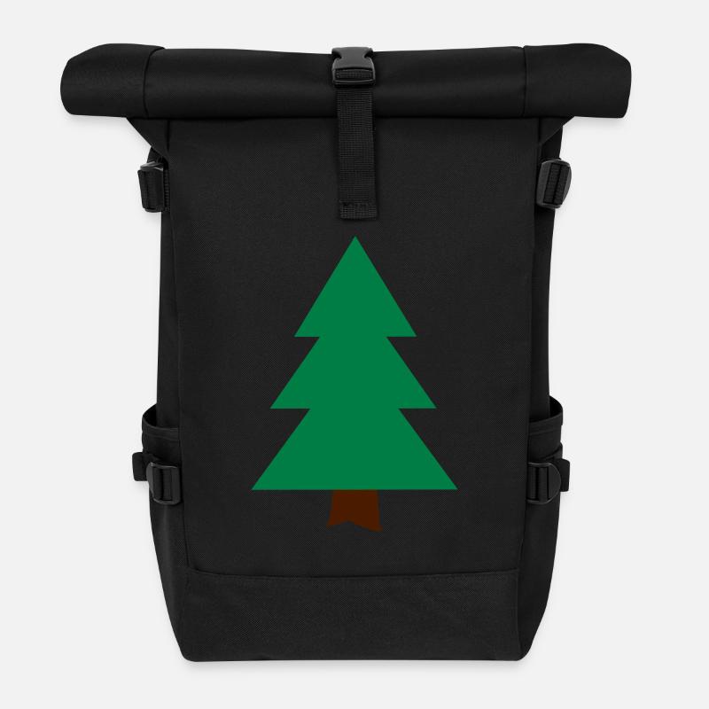 Tannenbaum - Rolltop Rucksack - Schwarz