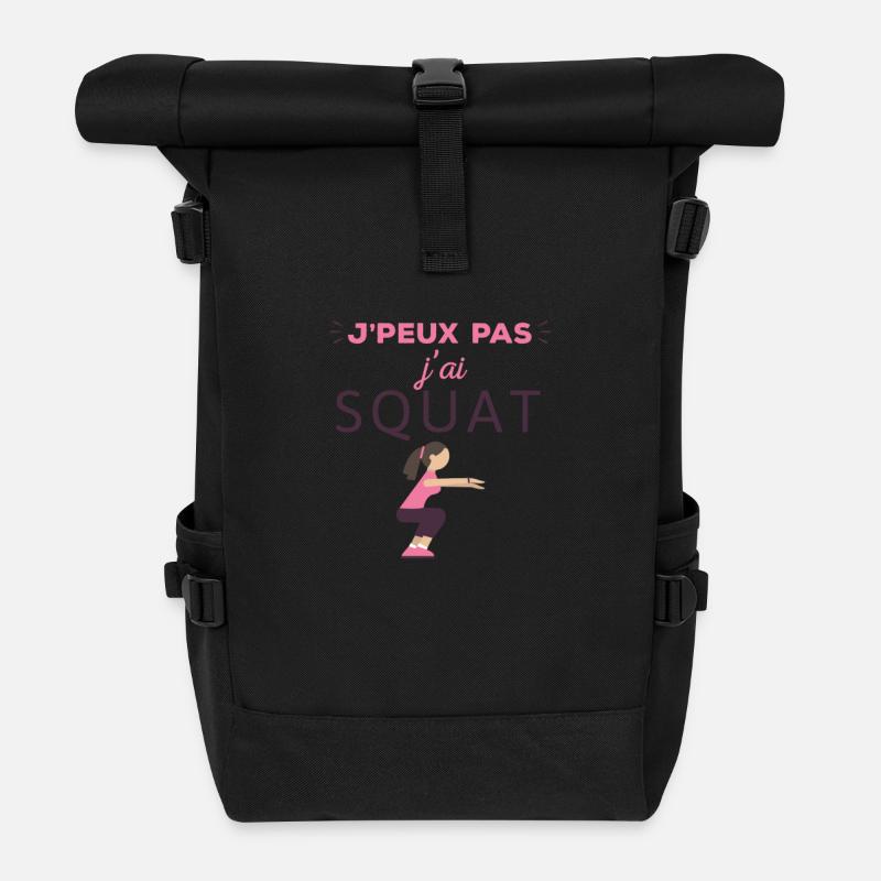 J'peux pas j'ai squat - Sac à dos roll top - noir