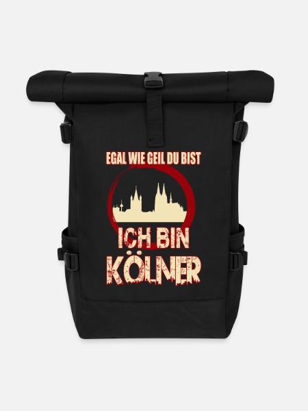 Geiler Kölner - Rolltop Rucksack - Schwarz