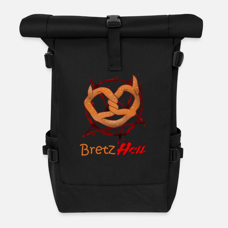 bretzHell - Sac à dos roll top - noir