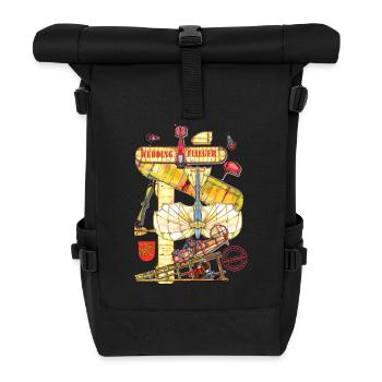 WEDDING FLIEGER - Rolltop Rucksack - Schwarz - Vorne