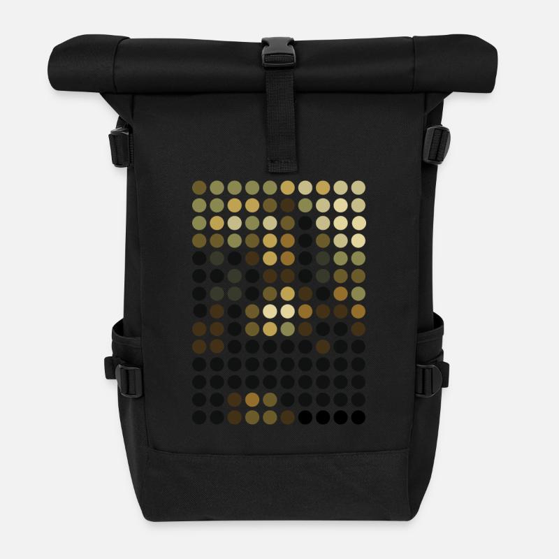 mona dots - Rolltop Rucksack - Schwarz