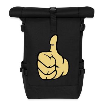 like_hand2 - Rolltop Rucksack - Schwarz - Vorne