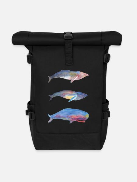 3 Wale - Rolltop Rucksack - Schwarz