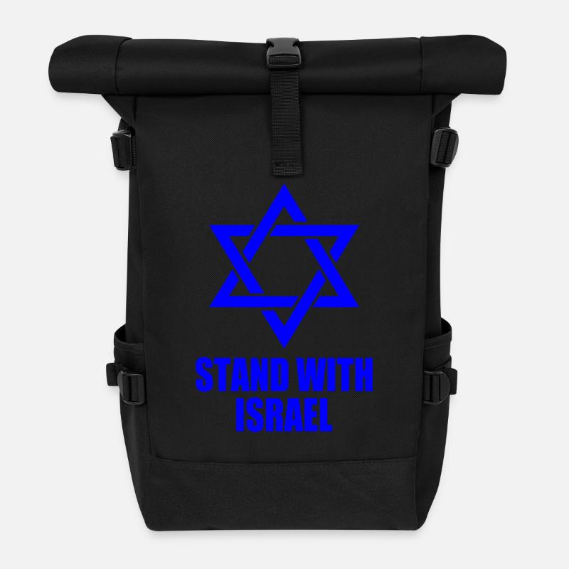Stand with israel - Rolltop Rucksack - Schwarz