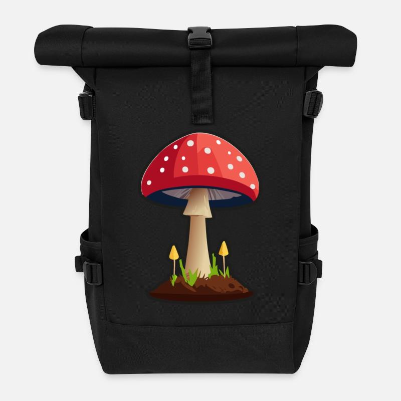 mushroom - Rolltop Rucksack - Schwarz