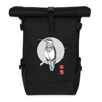 Eisvogel - Rolltop Rucksack - Schwarz - Vorne