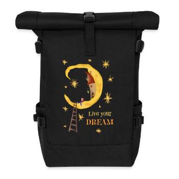Live your dream - Roll Top Backpack - black - Front
