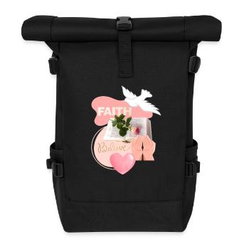 Glaube 2-Collage - Rolltop Rucksack - Schwarz - Vorne