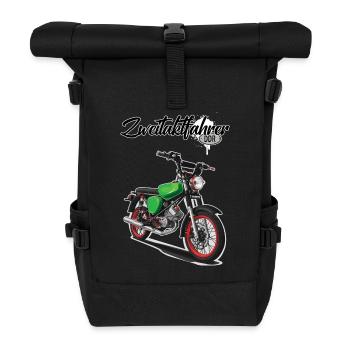 S51 (grün) // Illustration - Rolltop Rucksack - Schwarz - Vorne